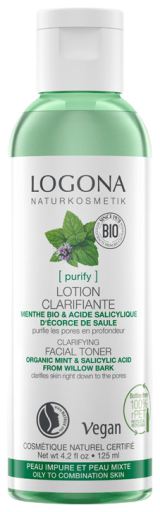 Lotion tonique pour le visage à la menthe et à l&#39;acide salicylique 125 ml