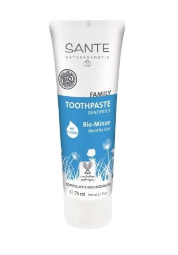 Dentifrice Menthe Bio au Fluor 75 ml