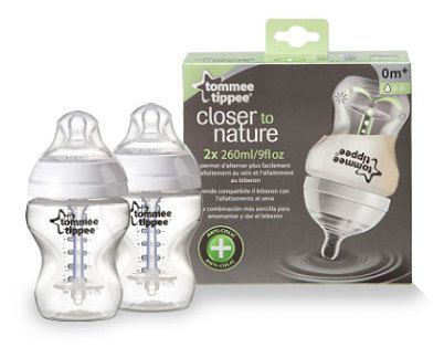 2€92 sur Pack de 2 biberons Tommee Tippee Anti-colique avancé 260