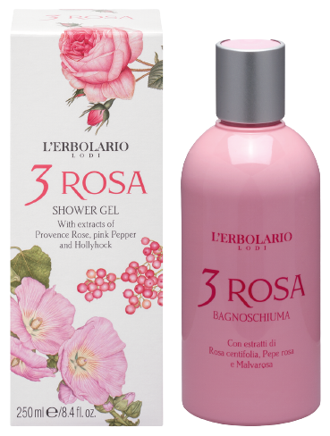 3 Gel de Bain Rose 250 ml