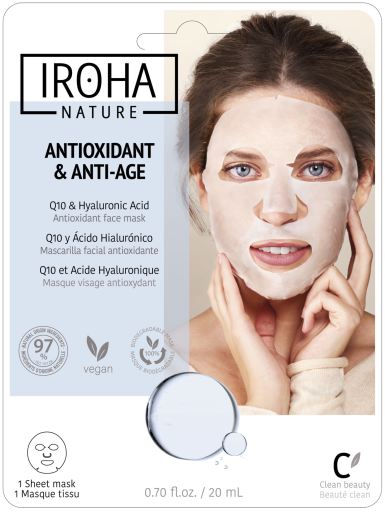 Masque facial en tissu antioxydant et anti-âge 1 unité