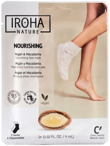 Masque de pied nourrissant avec chaussettes nourrissantes en argan