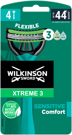 Wilkinson sword extra 3 rasoirs jetables sensibles - paquet de 4