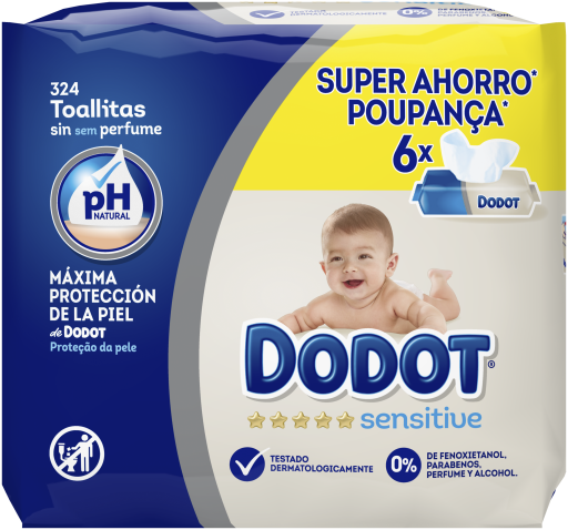 Lingettes pour bébés sensibles 324 unités