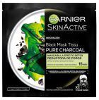 Skin Active Masque Noir Tissu Charbon Pur 28 gr