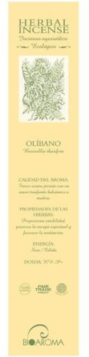 Encens bio Olibano 12 bâtons