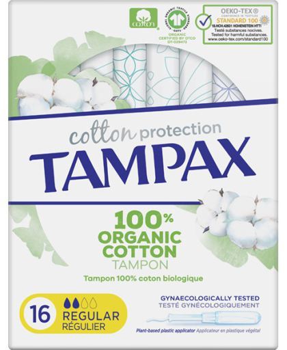 Cotton Protection Tampons Biologiques Réguliers 16 Unités