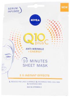 Q10+ Vitamine C anti-rides + Masque énergisant pour le visage