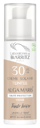 Crème pour le visage couleur ivoire Spf30 50 ml