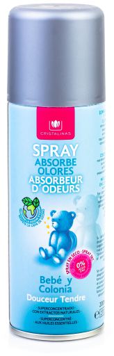 Spray Absorbeur d&#39;Odeurs Super concentré Bébé et Cologne 200ml