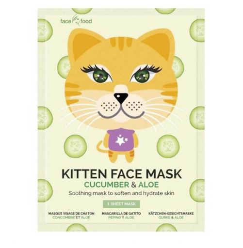 Masque facial pour chat au concombre et à l&#39;aloès