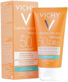 Capital Soleil Fluide Visage Matifiant Toucher Sec 50 ml