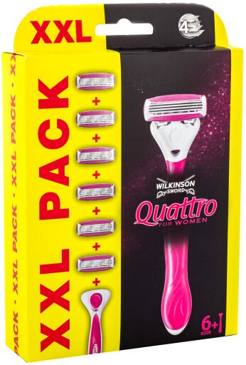 Quattro for Women xxl Rasoir+Chargeur 6 unités