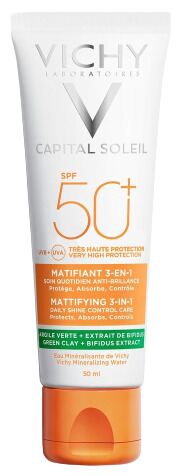 Capital Soleil Photoprotecteur Matifiant 3 en 1 SPF 50+ 50 ml