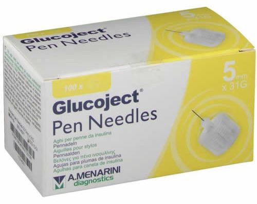 Glucoject Aiguille à Insuline 31gx5mm 100 unités