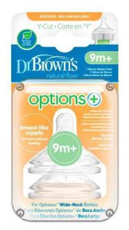 Options Tétines Preemie Flow Silicone Wide Mouth Y 9M+ 2 unités