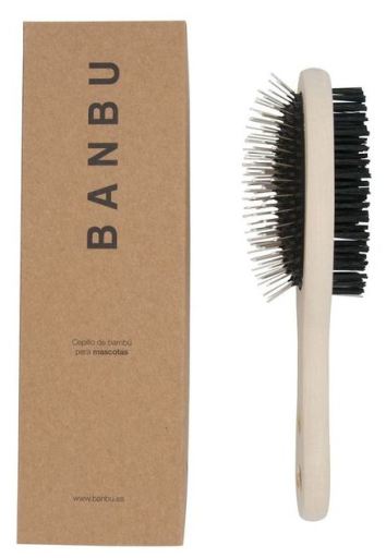 Brosse en bambou pour animaux de compagnie