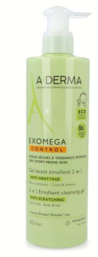 Exomega Control Gel Nettoyant Émollient 2 en 1 Anti-irritation 500 ml