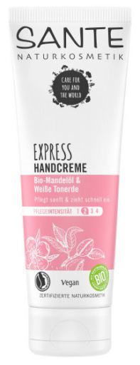 Express Crème Mains Sensibles Bio Amandes &amp; Argile Blanche 75 ml