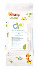 Lingettes junior en polyester blanc 48 pièces