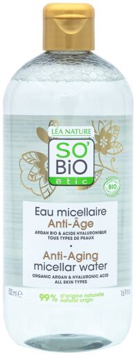 Eau Micellaire Anti-Âge Acide Hyaluronique &amp; Argan 500 ml