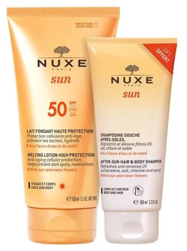 Sun Lait Solaire SPF 50 150 ml + Shampoing Après Soleil 100 ml