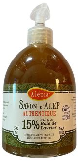 Savon d&#39;Alep Liquide 15% Baies de Laurier 500 ml