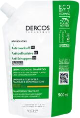 Dercos Eco Recharge Shampoing Antipelliculaire pour Cheveux Secs 500 ml