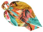 Chouchou avec écharpe imprimée style tropical 1 unité