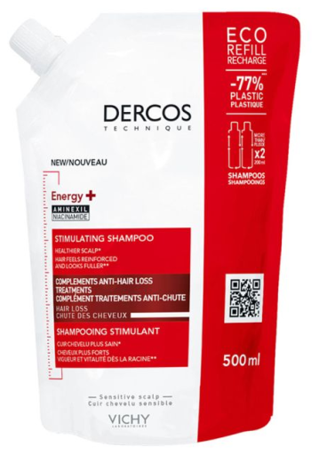 Dercos Energy+ Recharge Shampoing Stimulant Anti-Chute 500 ml