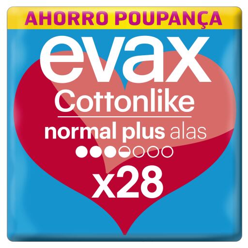 Cottonlike Normal Plus Serviettes avec Ailes 28 Unités