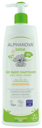 Bébé Gel Dermonettoyant Extra Nourrissant Bio 500 ml