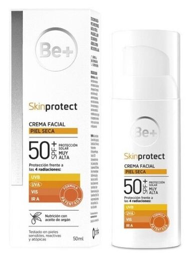 Be+ Skinprotect crème visage pour peaux sèches SPF 50+ 50 ml