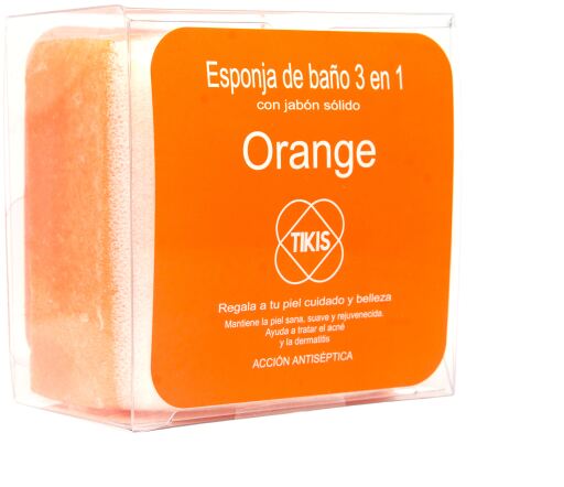 Éponge Carrée au Savon à l&#39;Orange 100 gr