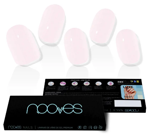 Feuilles d&#39;ongles en gel rose uni Premium Luxe Pale Rose 20 unités