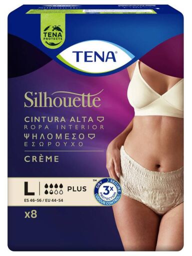 Silhouette Plus Crème Taille Haute Grande Taille 8 Unités