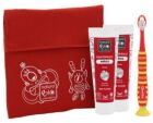 Pack de sachets rouges d&#39;hygiène bucco-dentaire pour enfants, 4 pièces