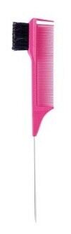 Peigne à brosse Edge Peigne rose + poils noirs Double fonction