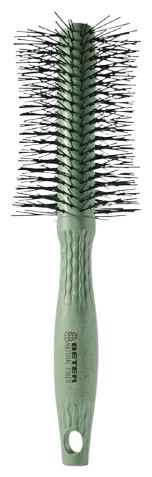 Brosse de coiffage ronde en fibres naturelles